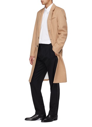 Figure View - Click To Enlarge - HELMUT LANG - Single breasted melton coat