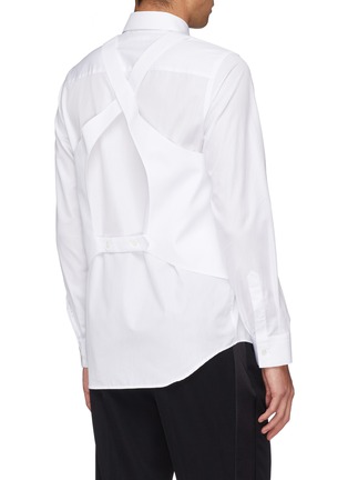 Back View - Click To Enlarge - HELMUT LANG - Waistcoat layered back shirt