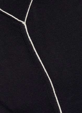  - HELMUT LANG - Contrast seam wool turtleneck sweater