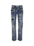 Main View - Click To Enlarge - NOVE - Rip-and-repair straight leg jeans