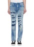 Main View - Click To Enlarge - NOVE - Rip-and-repair skinny knit pants