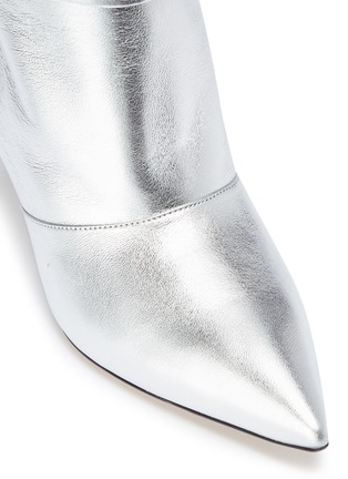 Detail View - Click To Enlarge - PAUL ANDREW - 'Banner' foldover metallic leather ankle boots