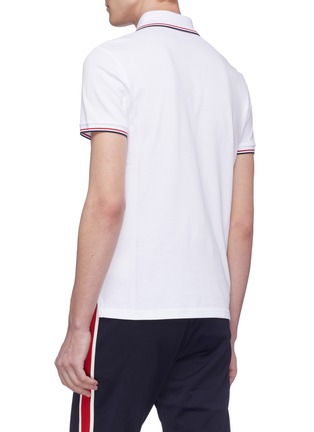Back View - Click To Enlarge - MONCLER - Stripe border polo shirt