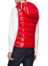 Back View - Click To Enlarge - MONCLER - Stripe hooded down puffer vest
