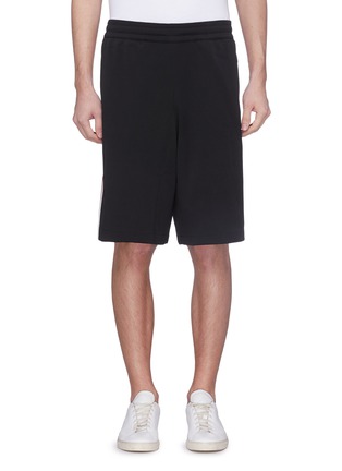 Main View - Click To Enlarge - MONCLER - Stripe outseam sweat shorts