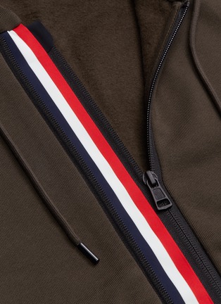  - MONCLER - Stripe zip placket hoodie