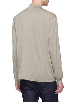 Back View - Click To Enlarge - TOMORROWLAND - Mock neck wool long sleeve T-shirt