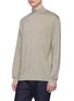 Front View - Click To Enlarge - TOMORROWLAND - Mock neck wool long sleeve T-shirt