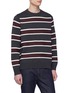 Front View - Click To Enlarge - TOMORROWLAND - Stripe cotton sweater