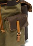 Detail View - Click To Enlarge - LOEWE - 'Hobo' shearling pocket XL canvas backpack