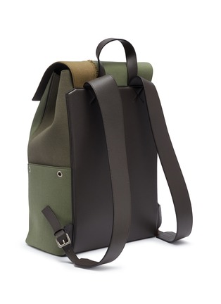 Figure View - Click To Enlarge - LOEWE - 'Puzzle' colourblock leather panel canvas backpack