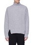 Main View - Click To Enlarge - SOLID HOMME - Split hem turtleneck sweater