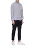 Figure View - Click To Enlarge - SOLID HOMME - Split hem turtleneck sweater