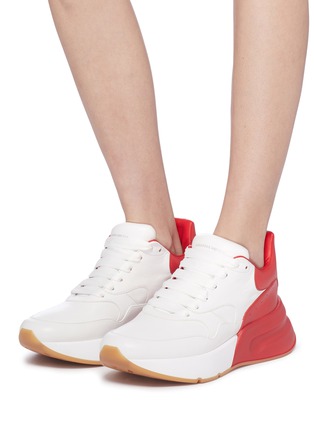 Figure View - Click To Enlarge - ALEXANDER MCQUEEN - Oversized outsole colourblock leather sneakers