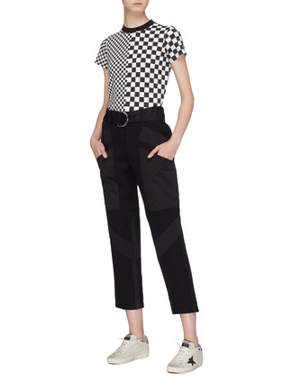 Figure View - Click To Enlarge - PROENZA SCHOULER - PSWL belted patchwork pants