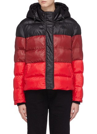 Main View - Click To Enlarge - PROENZA SCHOULER - PSWL colourblock hooded puffer jacket