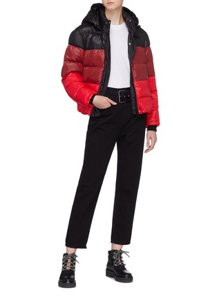 Figure View - Click To Enlarge - PROENZA SCHOULER - PSWL colourblock hooded puffer jacket