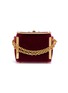Main View - Click To Enlarge - ALEXANDER MCQUEEN - 'Box Bag 16' in velvet and leather