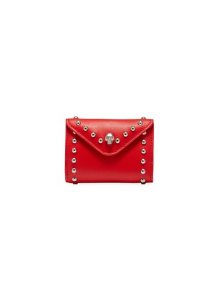 Main View - Click To Enlarge - ALEXANDER MCQUEEN - Skull stud leather coin pouch