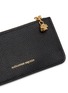 Detail View - Click To Enlarge - ALEXANDER MCQUEEN - Skull zip leather card holder