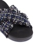 Detail View - Click To Enlarge - FIGS BY FIGUEROA - 'Figomatic' cross strap tweed slide sandals