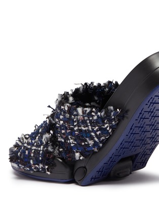  - FIGS BY FIGUEROA - 'Figomatic' cross strap tweed slide sandals