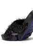  - FIGS BY FIGUEROA - 'Figomatic' cross strap tinsel slide sandals