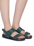 Figure View - Click To Enlarge - FIGS BY FIGUEROA - 'Figulous' leather slingback sandals