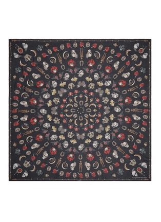 Main View - Click To Enlarge - ALEXANDER MCQUEEN - Jewelled Trinkets silk chiffon scarf