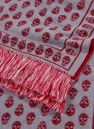 Detail View - Click To Enlarge - ALEXANDER MCQUEEN - Upside Down Skull large wool-silk scarf