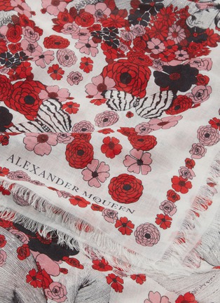 Detail View - Click To Enlarge - ALEXANDER MCQUEEN - Muse Skull modal-wool scarf