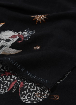 Detail View - Click To Enlarge - ALEXANDER MCQUEEN - Moonlight wool blend scarf