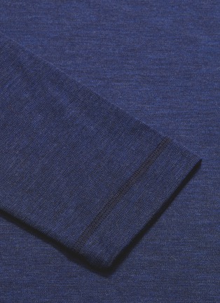  - EIDOS - Contrast topstitching wool long sleeve T-shirt