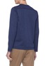 Back View - Click To Enlarge - EIDOS - Contrast topstitching wool long sleeve T-shirt