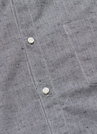  - EIDOS - Mandarin collar slub cotton shirt