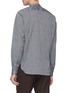 Back View - Click To Enlarge - EIDOS - Mandarin collar slub cotton shirt