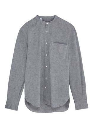 Main View - Click To Enlarge - EIDOS - Mandarin collar slub cotton shirt