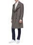 Figure View - Click To Enlarge - EIDOS - Double breasted wool melton trench coat