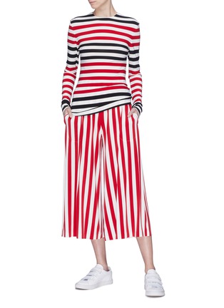 Figure View - Click To Enlarge - NORMA KAMALI - Stripe long sleeve top