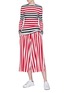 Figure View - Click To Enlarge - NORMA KAMALI - Stripe long sleeve top
