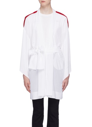 Main View - Click To Enlarge - NORMA KAMALI - Belted stripe sleeve robe jacket