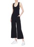 Figure View - Click To Enlarge - NORMA KAMALI - Cross back wide leg jumpsuit