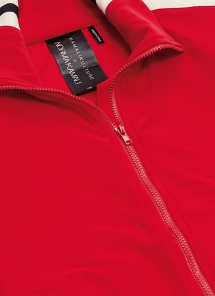  - NORMA KAMALI - Stripe sleeve turtleneck track jacket