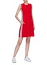 Figure View - Click To Enlarge - NORMA KAMALI - Stripe outseam sleeveless jersey dress