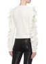 Back View - Click To Enlarge - PHILOSOPHY DI LORENZO SERAFINI - Ruffle sleeve cable knit sweater