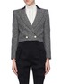 Main View - Click To Enlarge - PHILOSOPHY DI LORENZO SERAFINI - Faux leather collar cropped double breasted blazer