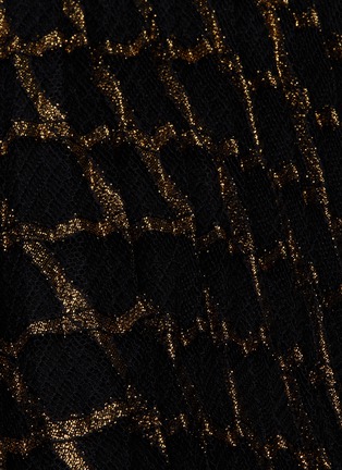 Detail View - Click To Enlarge - PHILOSOPHY DI LORENZO SERAFINI - Metallic grid pleated mesh skirt