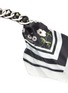 Detail View - Click To Enlarge - W. BRITT - Curb chain floral print scarf tie bracelet