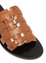 Detail View - Click To Enlarge - PEDDER RED - 'Garry' woven leather slide sandals