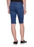 Back View - Click To Enlarge - TOPMAN - Skinny fit denim shorts